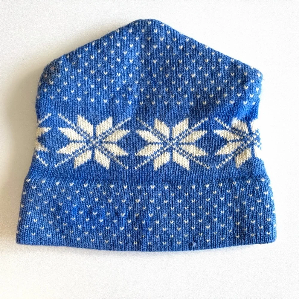 Vintage Fair Isle Hat – Wool - Hand Knit, CabinCore - Picture 1 of 6